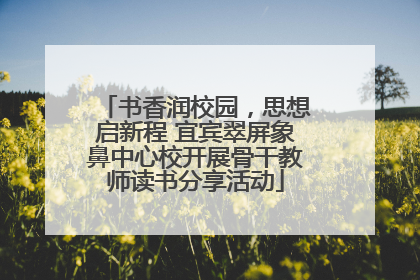 书香润校园，思想启新程 宜宾翠屏象鼻中心校开展骨干教师读书分享活动