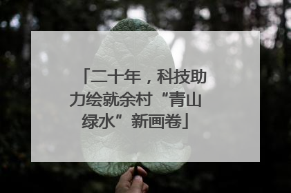 二十年，科技助力绘就余村“青山绿水”新画卷