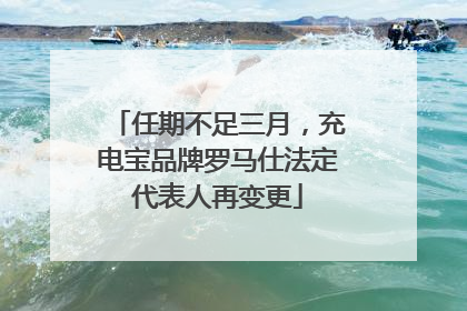 任期不足三月，充电宝品牌罗马仕法定代表人再变更