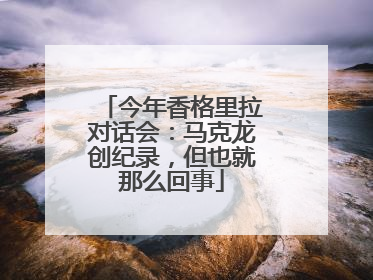 今年香格里拉对话会：马克龙创纪录，但也就那么回事