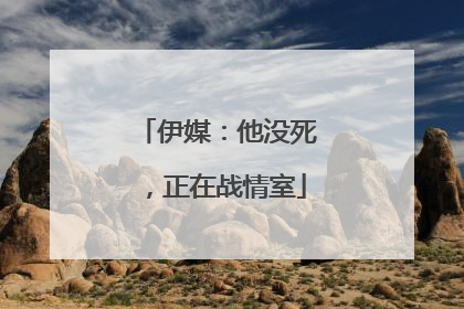 伊媒：他没死，正在战情室