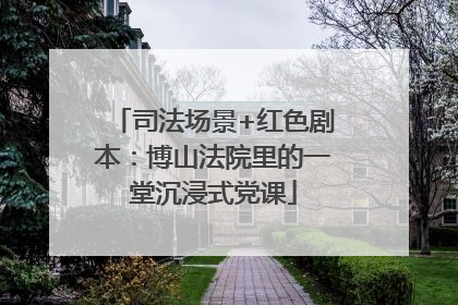 司法场景+红色剧本：博山法院里的一堂沉浸式党课