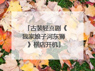古装轻喜剧《我家娘子河东狮》横店开机