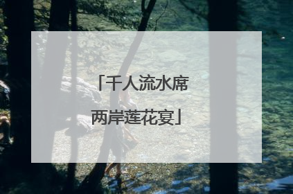 千人流水席 两岸莲花宴