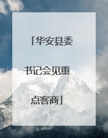 华安县委书记会见重点客商