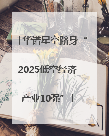 华诺星空跻身“2025低空经济产业10强”