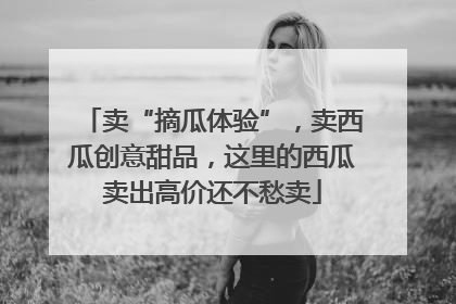 卖“摘瓜体验”，卖西瓜创意甜品，这里的西瓜卖出高价还不愁卖
