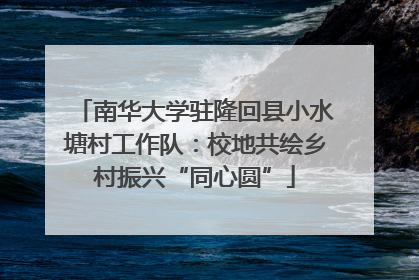 南华大学驻隆回县小水塘村工作队：校地共绘乡村振兴“同心圆”