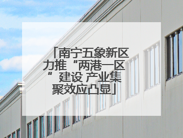 南宁五象新区力推“两港一区”建设 产业集聚效应凸显