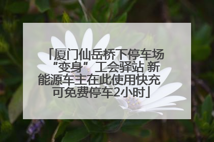 厦门仙岳桥下停车场“变身”工会驿站 新能源车主在此使用快充 可免费停车2小时