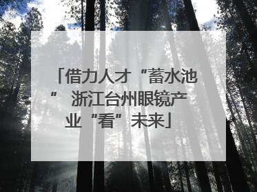 借力人才“蓄水池” 浙江台州眼镜产业“看”未来