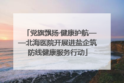 党旗飘扬·健康护航——北海医院开展进盐企筑防线健康服务行动