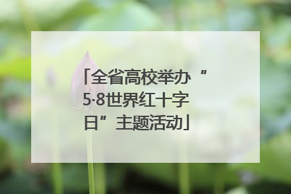 全省高校举办“5·8世界红十字日”主题活动