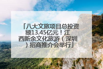 八大文旅项目总投资额13.45亿元！江西新余文化旅游（深圳）招商推介会举行