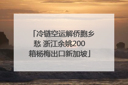 冷链空运解侨胞乡愁 浙江余姚200箱杨梅出口新加坡