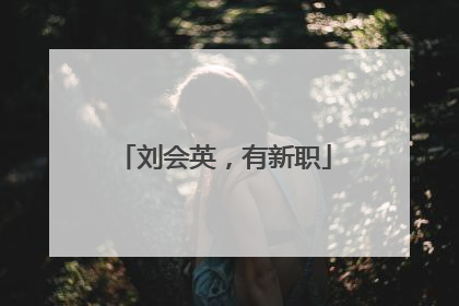 刘会英，有新职