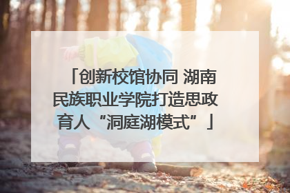 创新校馆协同 湖南民族职业学院打造思政育人“洞庭湖模式”