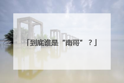 到底谁是“南哥”？