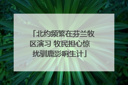 北约频繁在芬兰牧区演习 牧民担心惊扰驯鹿影响生计