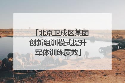 北京卫戍区某团创新组训模式提升军体训练质效
