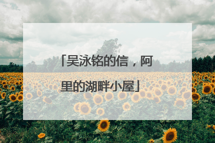 吴泳铭的信，阿里的湖畔小屋