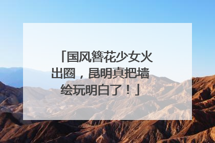 国风簪花少女火出圈，昆明真把墙绘玩明白了！