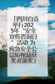 四川自贡举行2025年“安全宣传咨询日”活动 为应急安全公益短视频获奖者颁奖