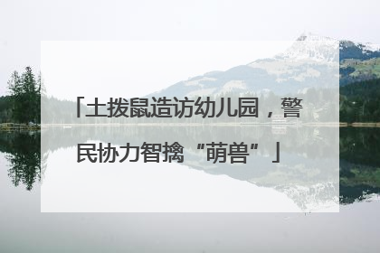 土拨鼠造访幼儿园，警民协力智擒“萌兽”