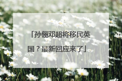 孙俪邓超将移民英国？最新回应来了