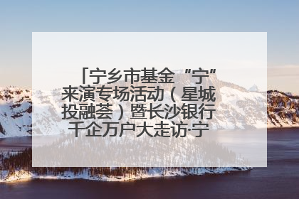 宁乡市基金“宁”来演专场活动（星城投融荟）暨长沙银行千企万户大走访·宁乡专场活动举行