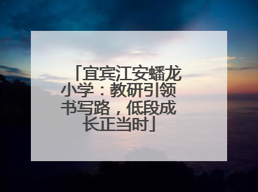 宜宾江安蟠龙小学：教研引领书写路，低段成长正当时