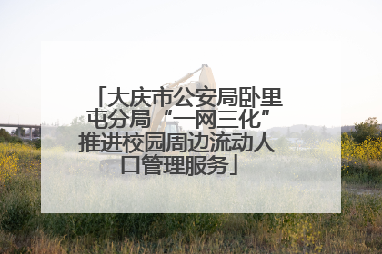 大庆市公安局卧里屯分局“一网三化”推进校园周边流动人口管理服务