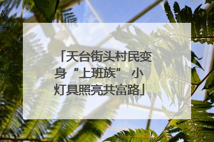 天台街头村民变身“上班族” 小灯具照亮共富路