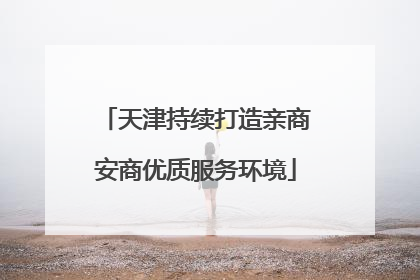天津持续打造亲商安商优质服务环境