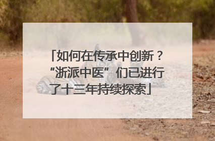 如何在传承中创新？“浙派中医”们已进行了十三年持续探索