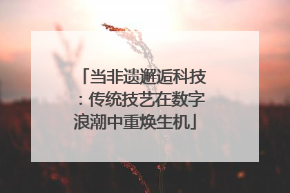 当非遗邂逅科技：传统技艺在数字浪潮中重焕生机