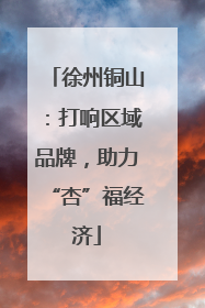 徐州铜山：打响区域品牌，助力“杏”福经济
