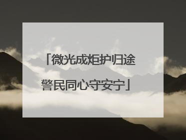 微光成炬护归途 警民同心守安宁