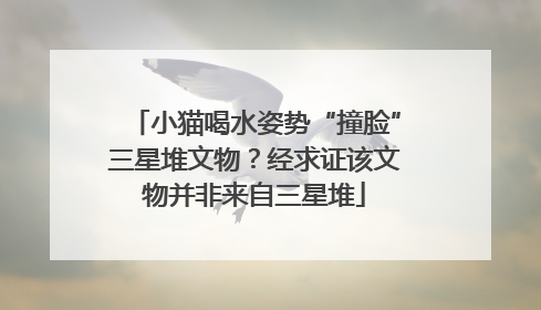 小猫喝水姿势“撞脸”三星堆文物？经求证该文物并非来自三星堆