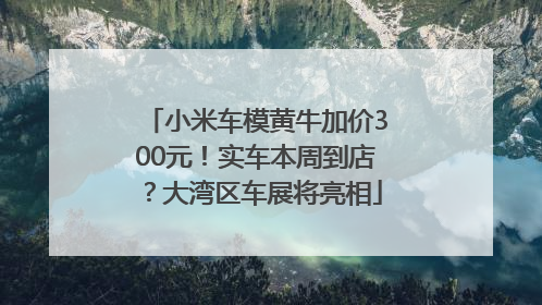 小米车模黄牛加价300元！实车本周到店？大湾区车展将亮相