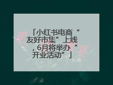 小红书电商“友好市集”上线，6月将举办“开业活动”