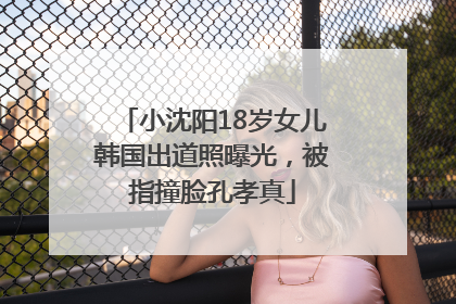 小沈阳18岁女儿韩国出道照曝光，被指撞脸孔孝真