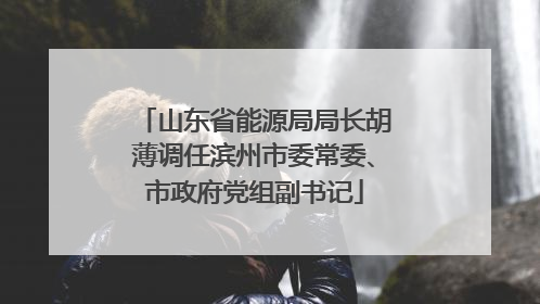 山东省能源局局长胡薄调任滨州市委常委、市政府党组副书记