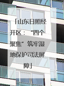 山东日照经开区：“四个聚焦”筑牢湿地保护司法屏障