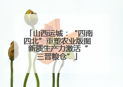 山西运城：“四南四北”重塑农业版图 新质生产力激活“三晋粮仓”