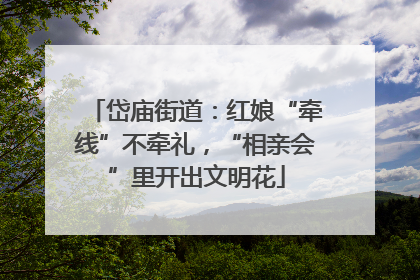岱庙街道：红娘“牵线”不牵礼，“相亲会”里开出文明花