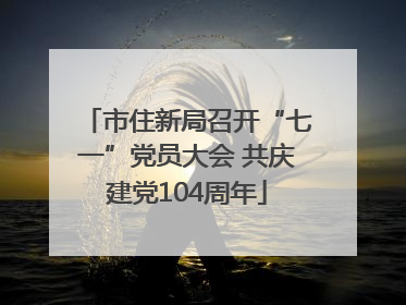 市住新局召开“七一”党员大会 共庆建党104周年