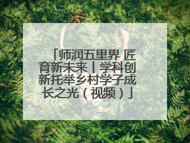 师润五里界 匠育新未来丨学科创新托举乡村学子成长之光（视频）