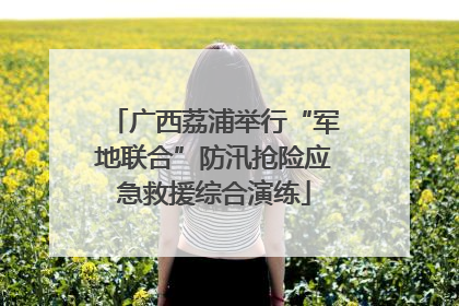 广西荔浦举行“军地联合”防汛抢险应急救援综合演练
