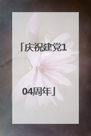 庆祝建党104周年
